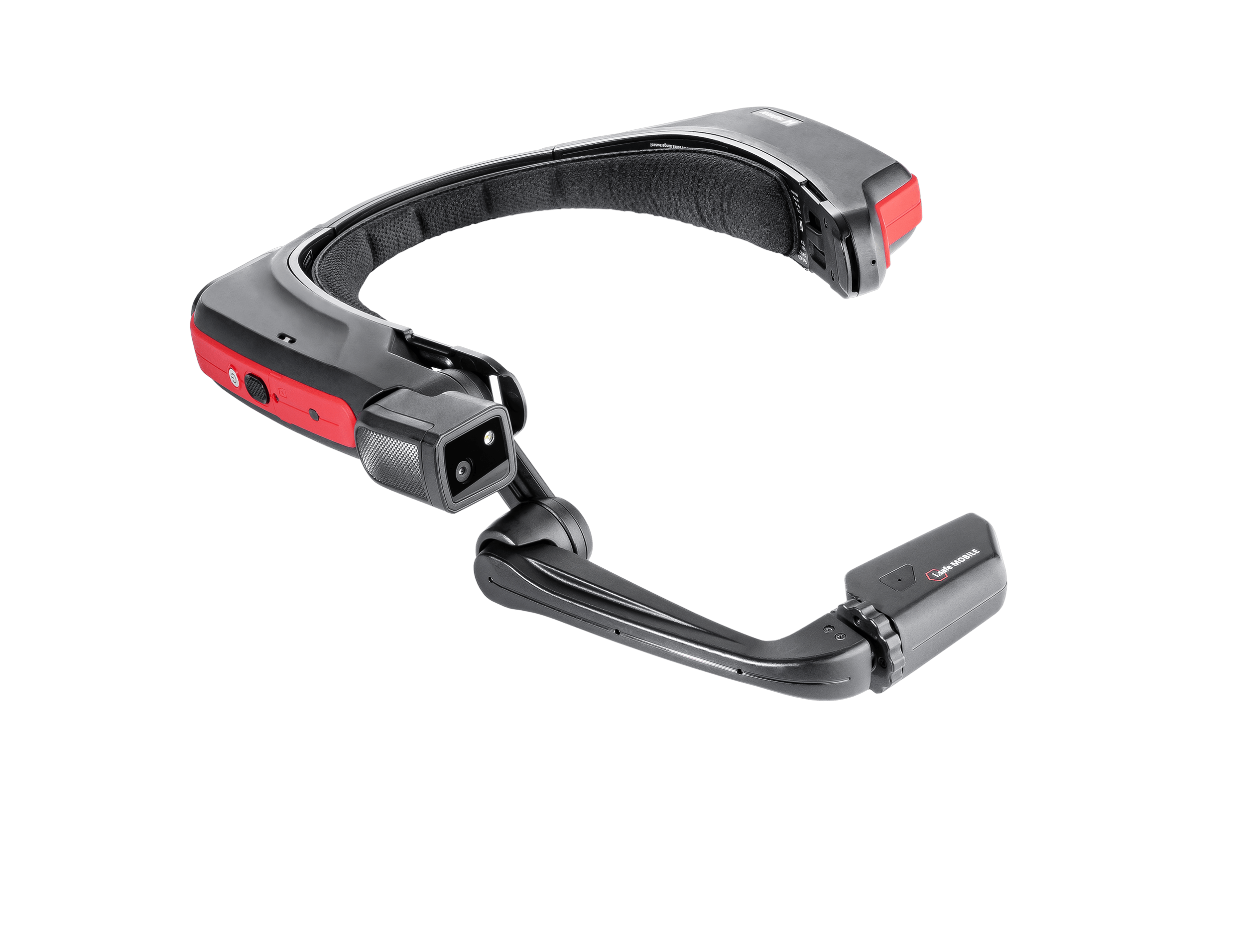 The RealWear HMT-1Z1 Hands Free Intrinsically Safe Wearable Tablet is a headset with a camera, microphone, adjustable arm, and headband, offering hands-free use and running Android 10 on a Qualcomm Snapdragon 625.