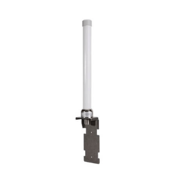 The Extronics iANT213 Omni-Directional Wi-Fi and GSM Rugged Antenna features a cylindrical white body and an IP67-rated gray mounting bracket at the base, shown against a white background.