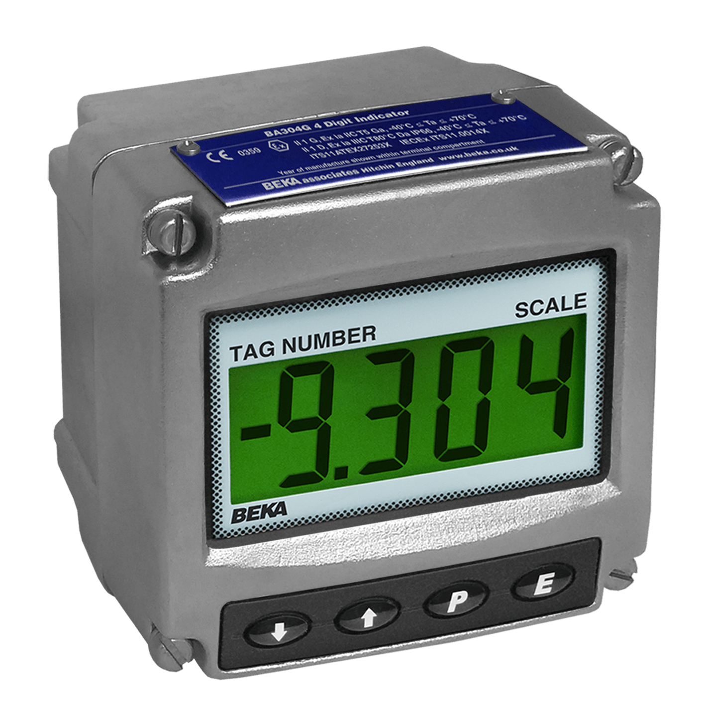 Ensure maximum safety in hazardous environments with the BEKA BA304G-SS Intrinsically Safe Loop Powered Digital Indicator for field mounting. Shop now!