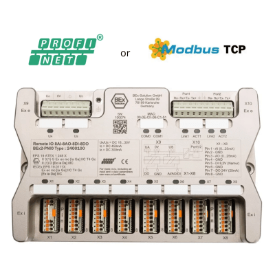 BEx Remote IO Module for Ex Zone 1/21 or 2/22